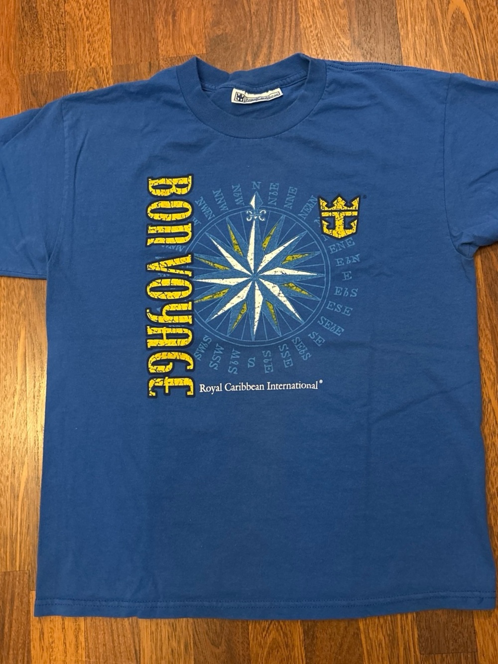 Royal Caribbean International Cruise Nautical Blue Retro Y2K Tshirt Large